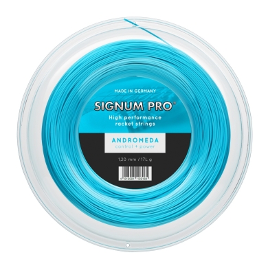 Signum Pro Tennissaite Andromeda (Haltbarkeit+Kontrolle/Power) blau 200m Rolle